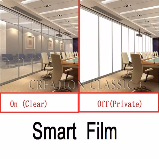 Vetro oscurante per privacy intelligente commutabile con controllo elettronico della potenza da 10 mm